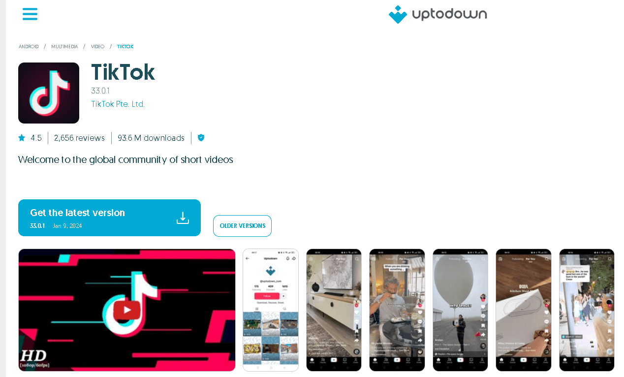 Tiktok安卓系统最新注册安装方法插图15 非谷歌商店的下载平台